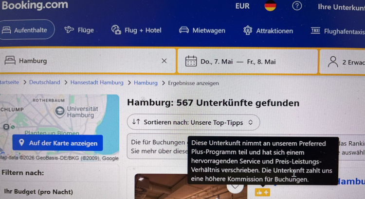 Booking Partnerprogramm Webseite